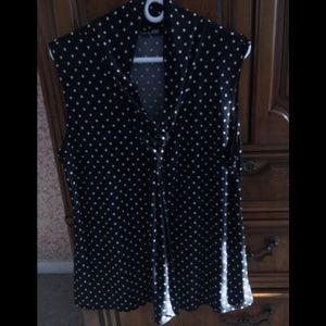 Tank blouse with tie accent